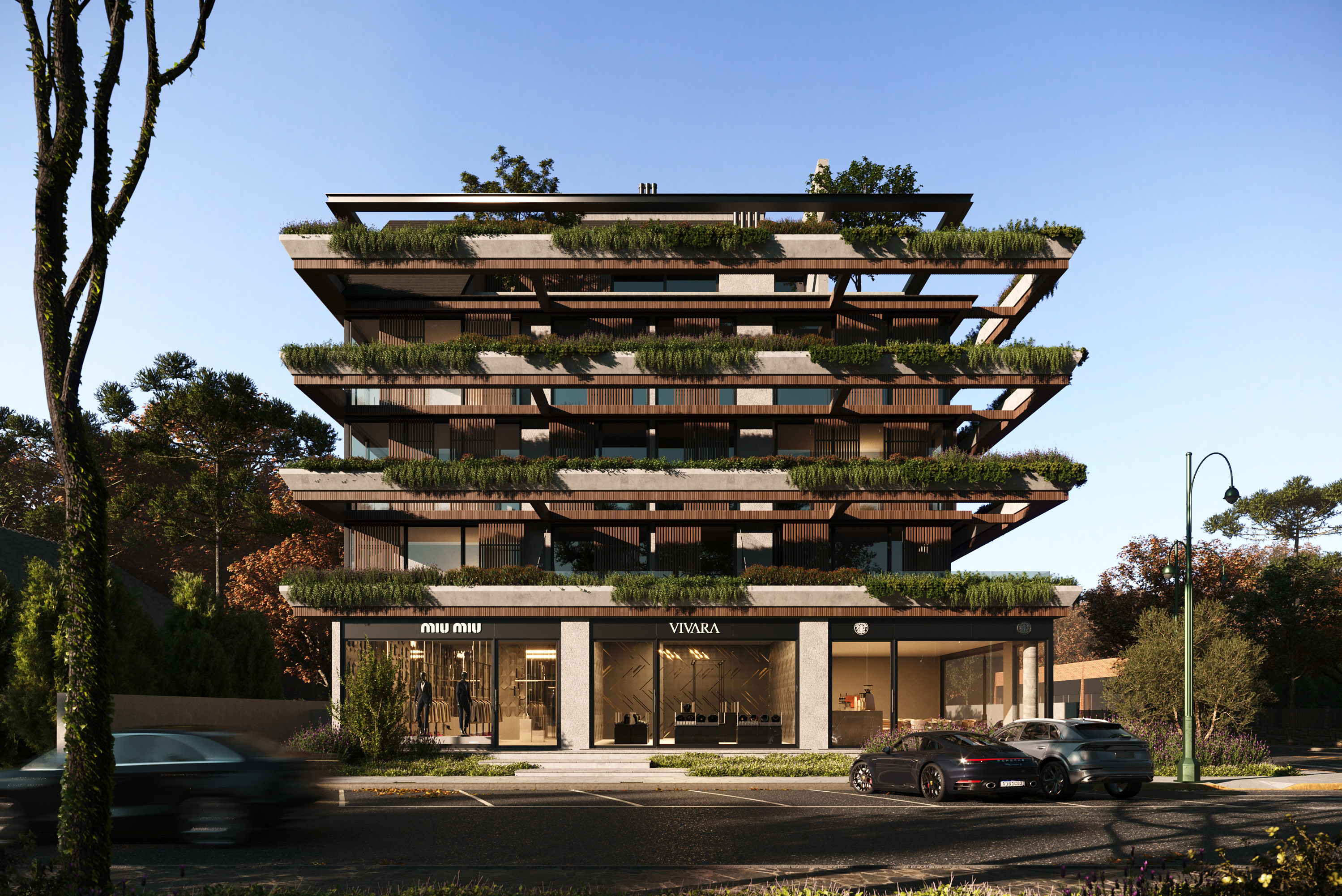 Fachada do Ernesto 142 - Empreendimento de luxo no centro de Gramado RS