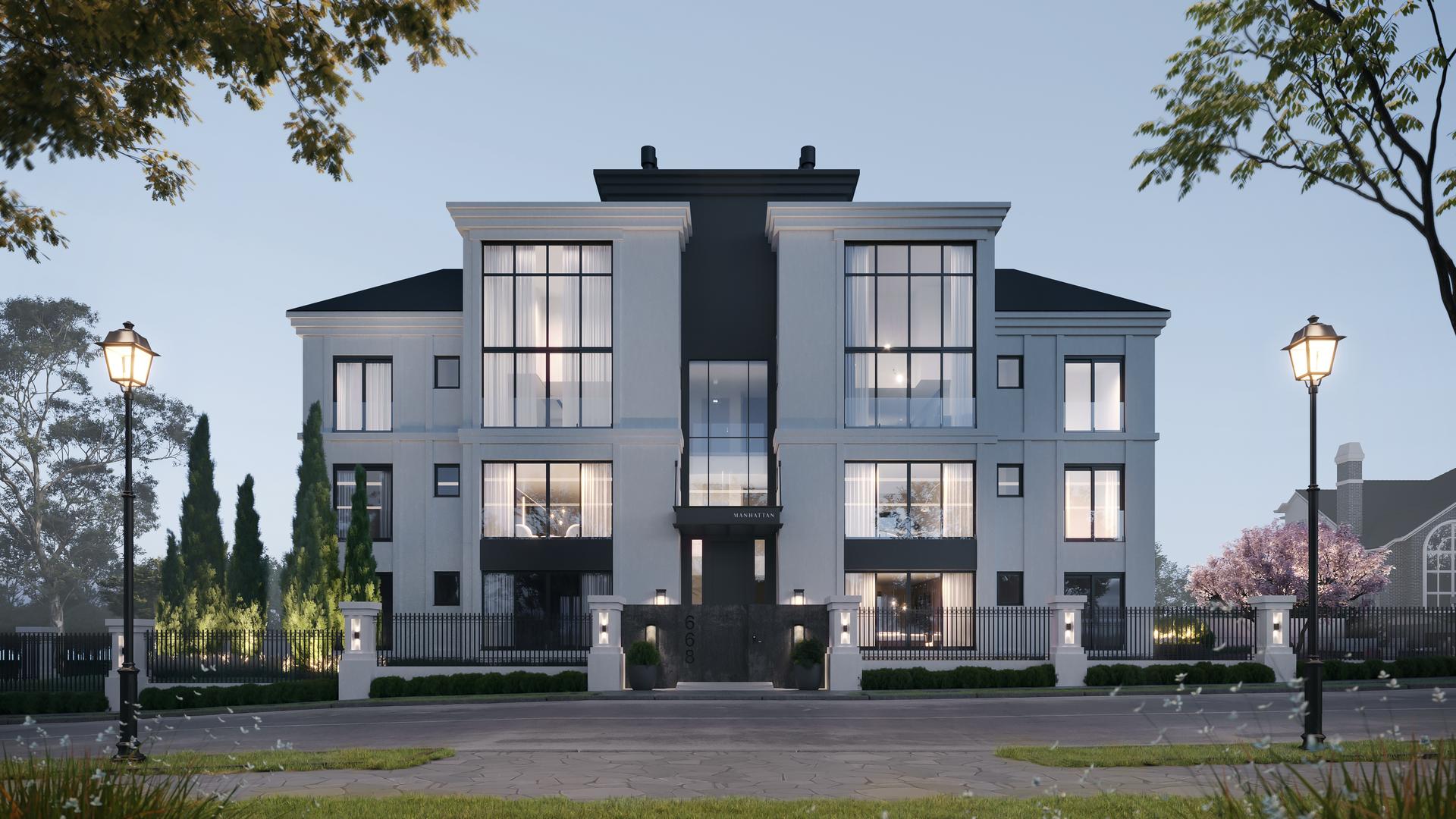 Manhattan Residence — Fachada Noturna